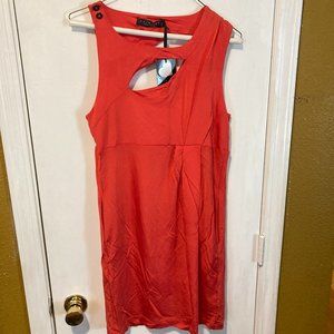 Twin Set women's size M medium stretchy viscose open back sleeveless fire dress